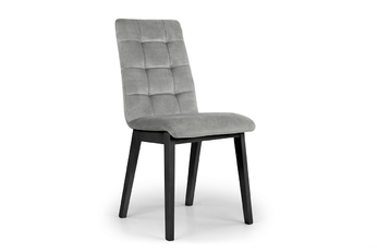 Stolička drevená Platinum 4 z tapicerowanym siedziskiem - šedý Salvador 17 / čierny Nohy