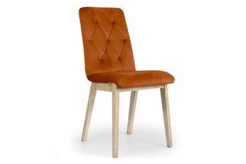 Stolička drevená Platinum 5 z tapicerowanym siedziskiem - červený Salvador 14 / Nohy buk