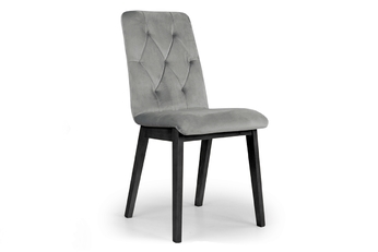 Stolička drevená Platinum 5 z tapicerowanym siedziskiem - šedý Salvador 17 / čierny Nohy