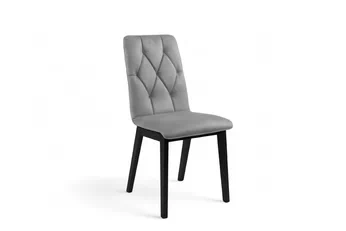 židle dřevěná Platinum 5 s čalouněným sedákem - šedá Salvador 17 / černé nožičky