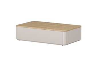 Stolík kawowy Amilio 100 cm so zásuvkami - kašmír / Dub olejowany