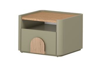 Nočný Stolík Amilio z szuflada 50 cm - eukaliptus / Dub baltic dune / úchyty Dub prírodné