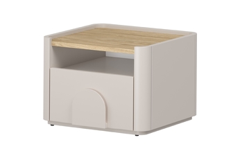 Nočný Stolík Amilio z szuflada 50 cm - kašmír / Dub olejowany / úchyty kašmír