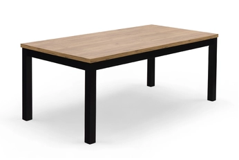 Stôl rozkladany Werona 140-180x80 cm - Dub craft / čierny nožičky