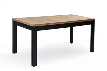 Stůl rozkladany pro jídelny 160-200x90 cm Werona na drewnianych nogach - dub pradawny / černé nožičky
