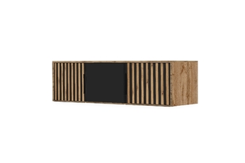 Nástavec pro Skříně z lamelami Bali Lux D3 - Dub wotan / Černý