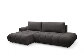 Rohová sedacia súprava Lutario L II s funkciou spánku Ľavá strana - ciemnoszara plecionka hydrofobowa Venice 2021