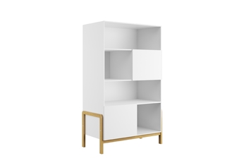 Regál Detský Silia 90 cm - Biela alpejska / Dub