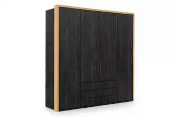 dulap cu patru uși cu sertare Modello 198 cm - dab hikora / flamed wood
