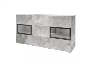 Komoda so zásuvkami Baros 26 - 132 cm - svetlý beton