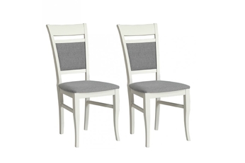 Komplet dwoch krzesel Kashmir - Biely / šedý
