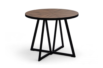 Stôl okragly Cedrus Rozeta 95/150 cm loftowy rozkladany - Dub estana / Čierny