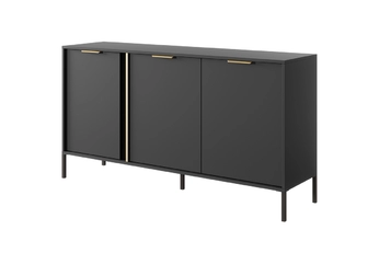 Komoda třídveřová Interi 150 cm - Antracytová 