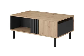 Konferenčný stolík Medin s výklenkom 100 cm - Béžová / Dub viking 