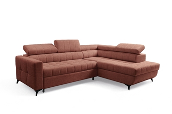 Rohová sedací souprava Nardo L rozkládací pravá - hnědá šenil latwoczyszczacy Taro 57 Rohová sedací souprava Nardo L rozkládací pravá - hnědá šenil latwoczyszczacy Taro 57