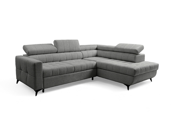 Rohová sedací souprava Nardo L rozkládací pravá - šedá šenil latwoczyszczacy Taro 97  Rohová sedací souprava Nardo L rozkládací pravá - šedá šenil latwoczyszczacy Taro 97