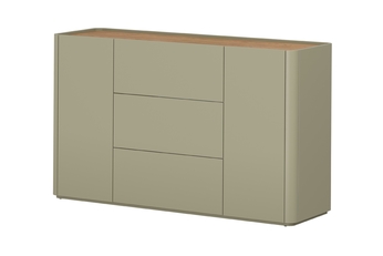 Komoda Elivo 150 cm se zásuvkami - eukaliptus / dub baltic dune
