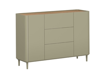 Komoda Elivo 150 cm so zásuvkami na nôžkach - eukaliptus / Dub baltic dune