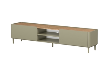 skříňka RTV Elivo 220 cm na nožkách - eukaliptus / dub baltic dune