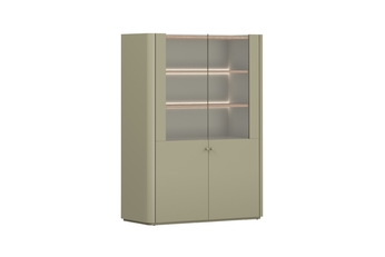 Vitrína Elivo 100 cm - eukaliptus / Dub baltic dune