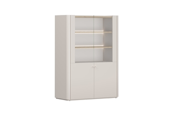 Vitrína Elivo 100 cm - kašmír / Dub olejowany