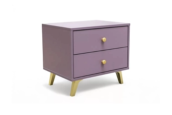 Nočný Stolík Siena s dvoma zásuvkami 54 cm - sliwka