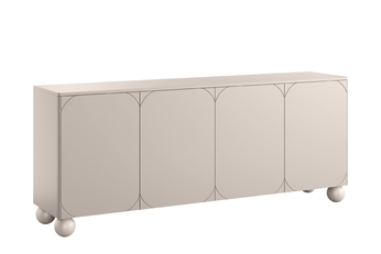 Komoda Sonatia II 200 cm štvordverová - kašmír / nožičky kule