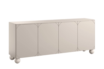 Komoda Sonatia II 200 cm štvordverová na nogach kulach - kašmír