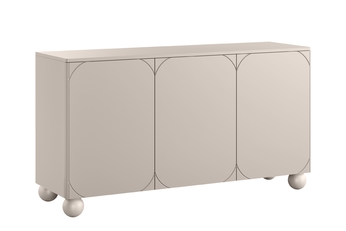 Komoda Sonatia II 150 cm trojdverová - kašmír / nožičky kule