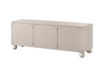 TV skrinka trojdverová Sonatia II na nogach kulach 150 cm - kašmír