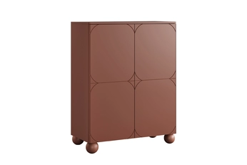 Komoda vysoká Sonatia II 120 cm s dvoma ukrytymi zásuvkami - burgund