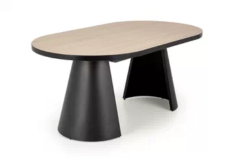 Stôl rozkladany Zavio 180-240x100 cm - prírodné / čierny nožičky