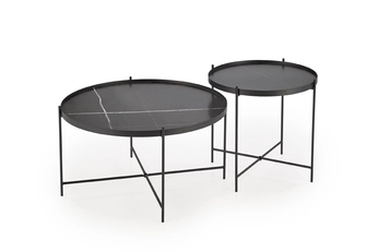 Komplet Stolíkow kawowych Mensa - Čierny mramor