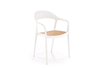 židle Veltro - bílá / přírodní