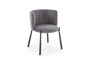 židle čalouněné K531 - popelavá welwet Mavel 14 / černé nožičky