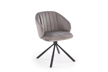 židle čalouněné K533 obrotowe - popelavá welwet Havana 10 / černé nožičky