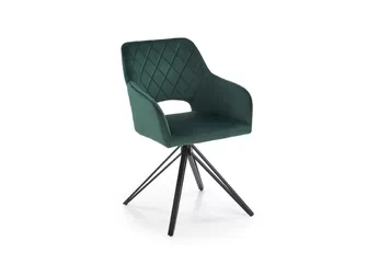 židle čalouněné K535 obrotowe - welwet tmavý zelená Bluvel 78 / černé nožičky