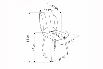 židle čalouněné K538 - welwet popelavá Bluvel 14 / černé nožičky