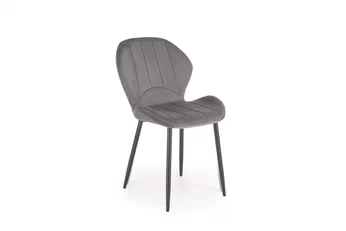 židle čalouněné K538 - welwet popelavá Bluvel 14 / černé nožičky