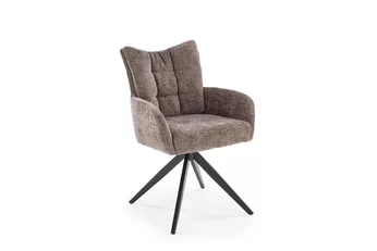 židle čalouněné K540 obrotowe - šenil popelavá Haga 19 / černé nožičky