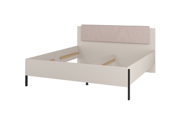 Postel Jukon 180 x 200 s úložným prostorem- kašmír / černé nožičky