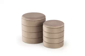 Taburety Pacho Komplet - velwet béžový