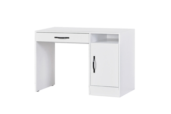 Písací stôl mlodziezowe Lamaro 120 cm z szuflada - Biely / Úchytka Čierny 