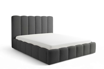 Postel čalouněné Aura 160x200 s úložným prostorem- ciemno šedá bukla Quelle 92 Postel čalouněné Aura 160x200 s úložným prostorem- ciemno šedá bukla Quelle 92