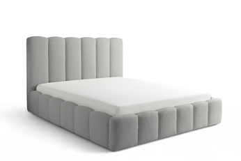 Postel čalouněné Aura 160x200 s úložným prostorem- šedá bukla Quelle 83 Postel čalouněné Aura 160x200 s úložným prostorem- šedá bukla Quelle 83