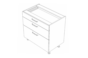 KAMMONO P2 DSS80/3 - Skrinka Kuchynská s tromi zásuvkami