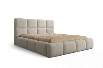 Posteľ čalúnená Cloud 160x200 S vnútorným úložným priestorom- Béžová bukla Quelle 05 