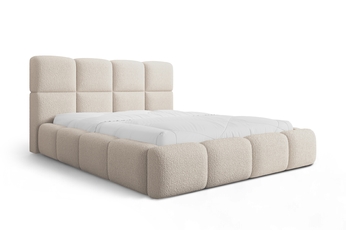 Posteľ čalúnená Cloud 180x200 S vnútorným úložným priestorom- Béžová bukla Quelle 03