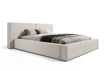 Posteľ čalúnená Molino 160x200 S vnútorným úložným priestorom- jasnobezowy velúr Castel 03 