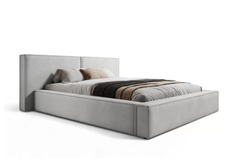 Posteľ čalúnená Molino 160x200 S vnútorným úložným priestorom- šedý velúr Castel 80